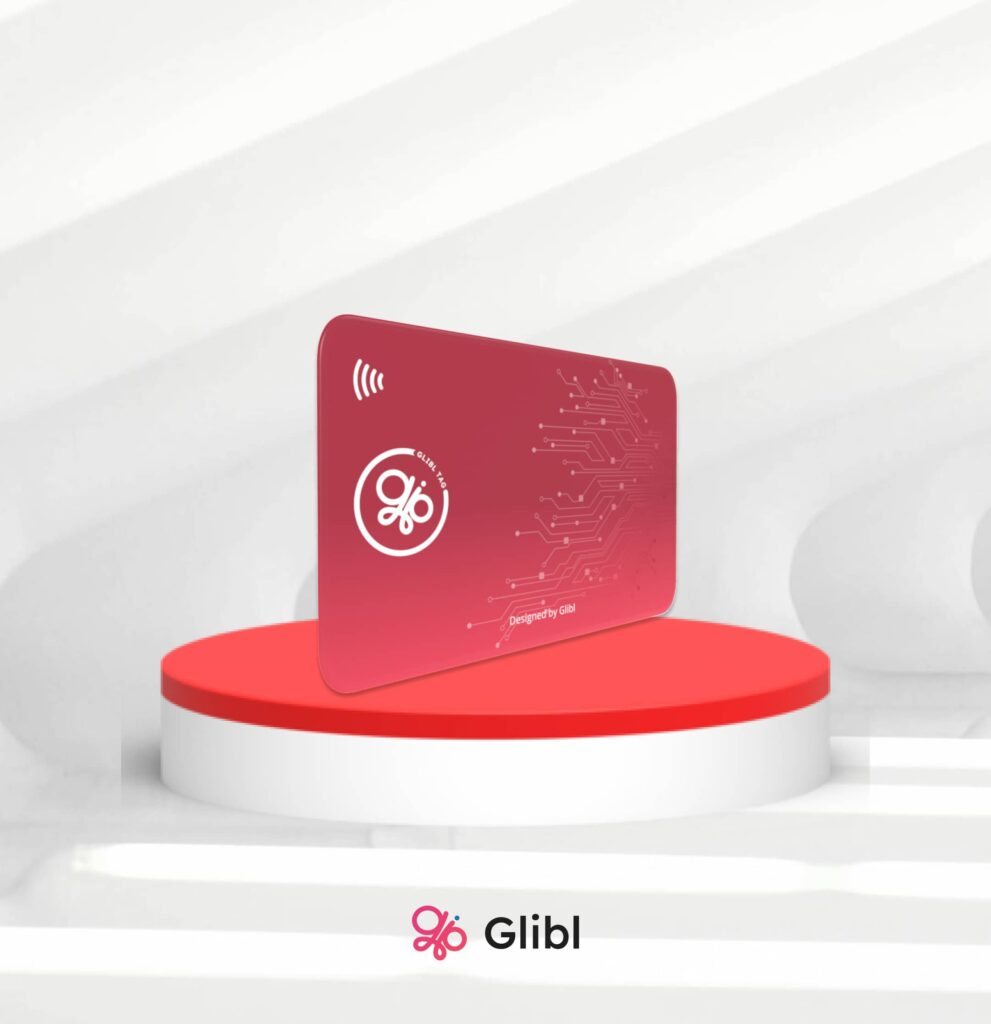 Carte NFC Rouge Rubis Glibl