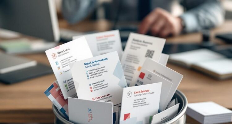 Vous perdrez de l'argent avec vos cartes de visite papier